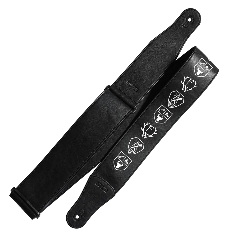 Frei.Wild - Leatherette Gitarrengurt, Signature Black (Philipp) 7cm