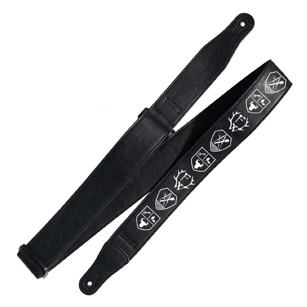 Frei.Wild - Leatherette Gitarrengurt, Signature Black (Philipp) 5cm