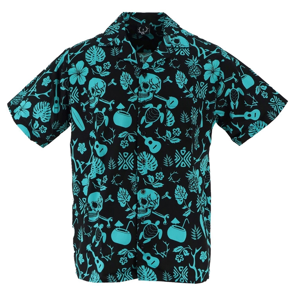 Frei.Wild – Rockn Roll, Hawaiihemd (green-mint)