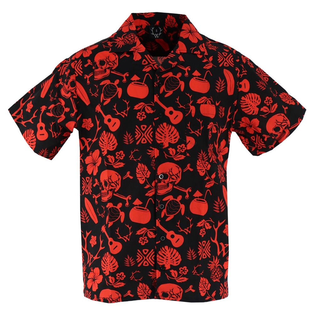 Frei.Wild - Rockn Roll, Hawaiihemd (red-orange)