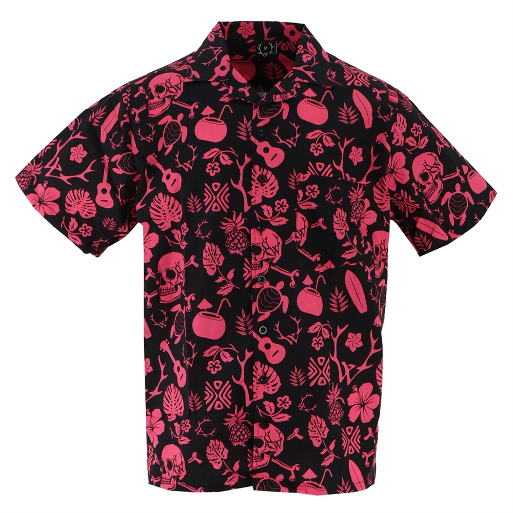 Frei.Wild – Rockn Roll, Hawaiihemd (violet-pink)