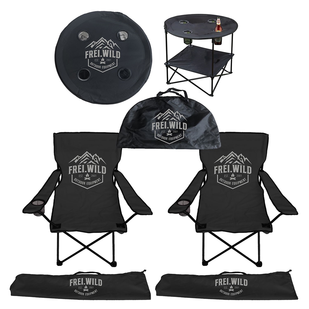 Frei.Wild – Camping Set-Preis (1x Tisch + 2x Stuhl)