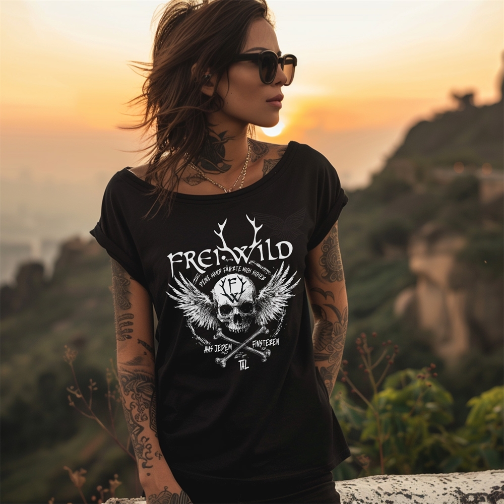 Frei.Wild – Skull Engel, Girl Boatneck
