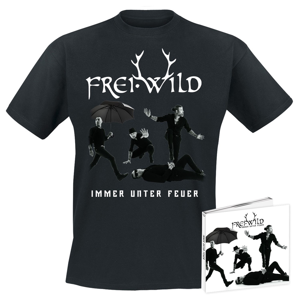 Frei.Wild - Immer unter Feuer, T-Shirt Bundle (black or white)