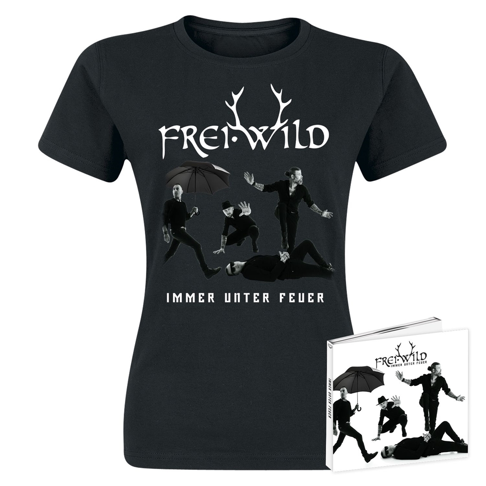 Frei.Wild - Immer unter Feuer, Girl-Shirt Bundle (black or white)